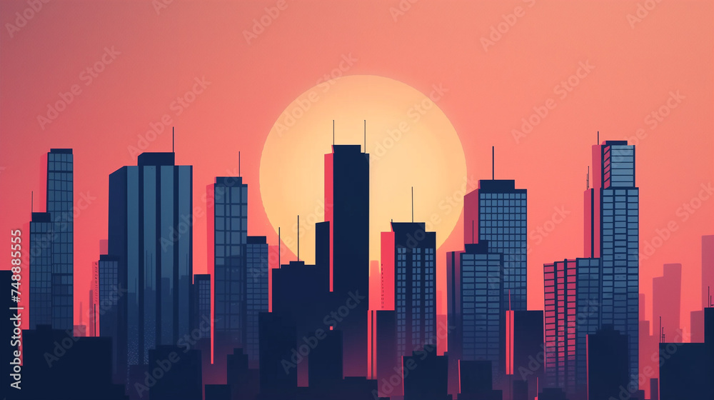 City in Brutalism style, ai generative City in Brutalism style, ai generative