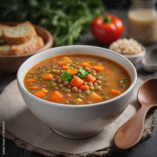 Photo Of Vegetable Lentil Soup.