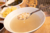 Korea food. Scorched Rice Soup
