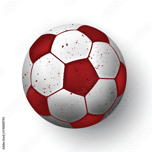 Realistic Soccer Ball for Football Icon Isolated 