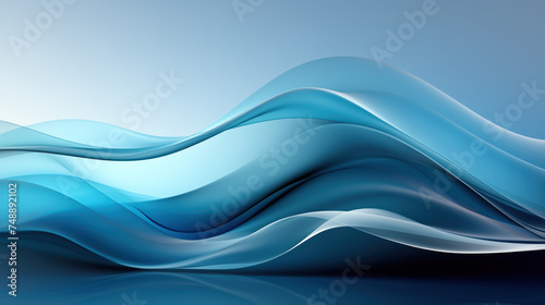 Light Blue Wave Abstract Background