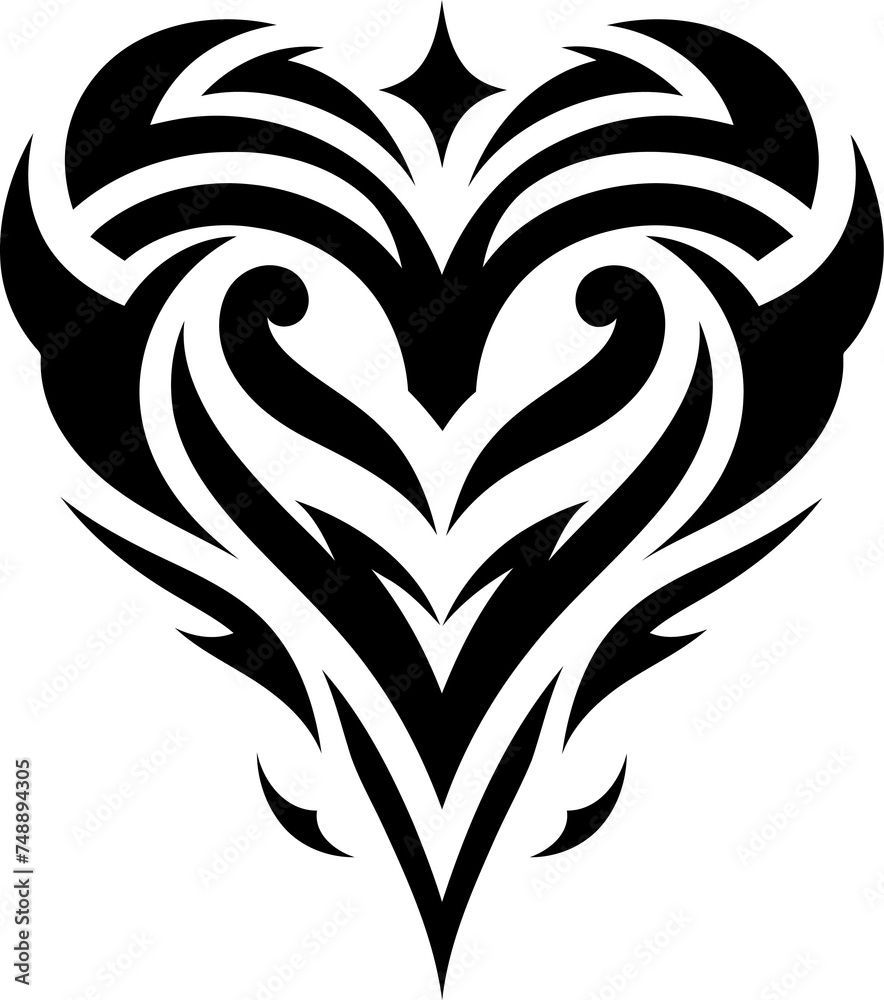 love, heart shape, in modern tribal tattoo, abstract line art, minimalist contour, love, heart shape, in modern tribal tattoo, abstract line art, minimalist contour,