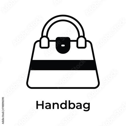 Grab this amazing vector of handbag in modern style