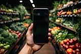 The concept of buying products from a supermarket through mobile applications.
