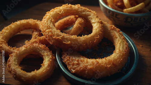 Testy Onion rings, fast food, generative AI