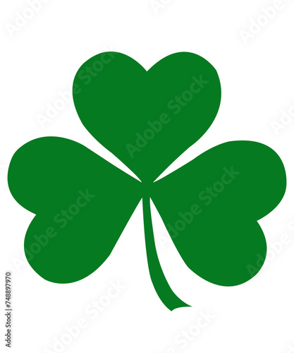 St Patricks Day shamrock clip art on plain white transparent isolated background for card, shirt, hoodie, sweatshirt, apparel, tag, mug, icon, poster or badge