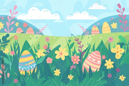 background for Easter celebration  colorful 