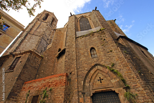 Gothic church in Barcelona, Catalonia, Spain: Santa Maria del Pi (Spanish: Basilica de Santa Maria del Pi)