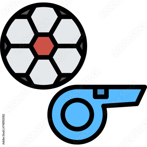 Whistle Vector Line Filled Icon