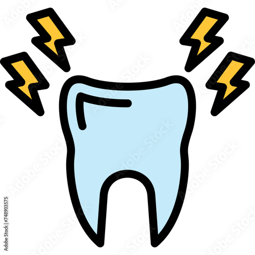 Toothache Vector Line Filled Icon