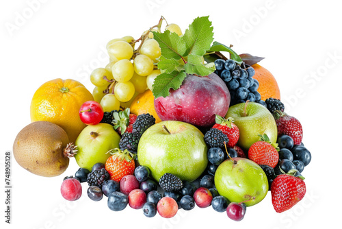 Tropical group of exotic fruits isolated on background  assorted mix fruits with freshness and healthy  high vitamin and minerals.