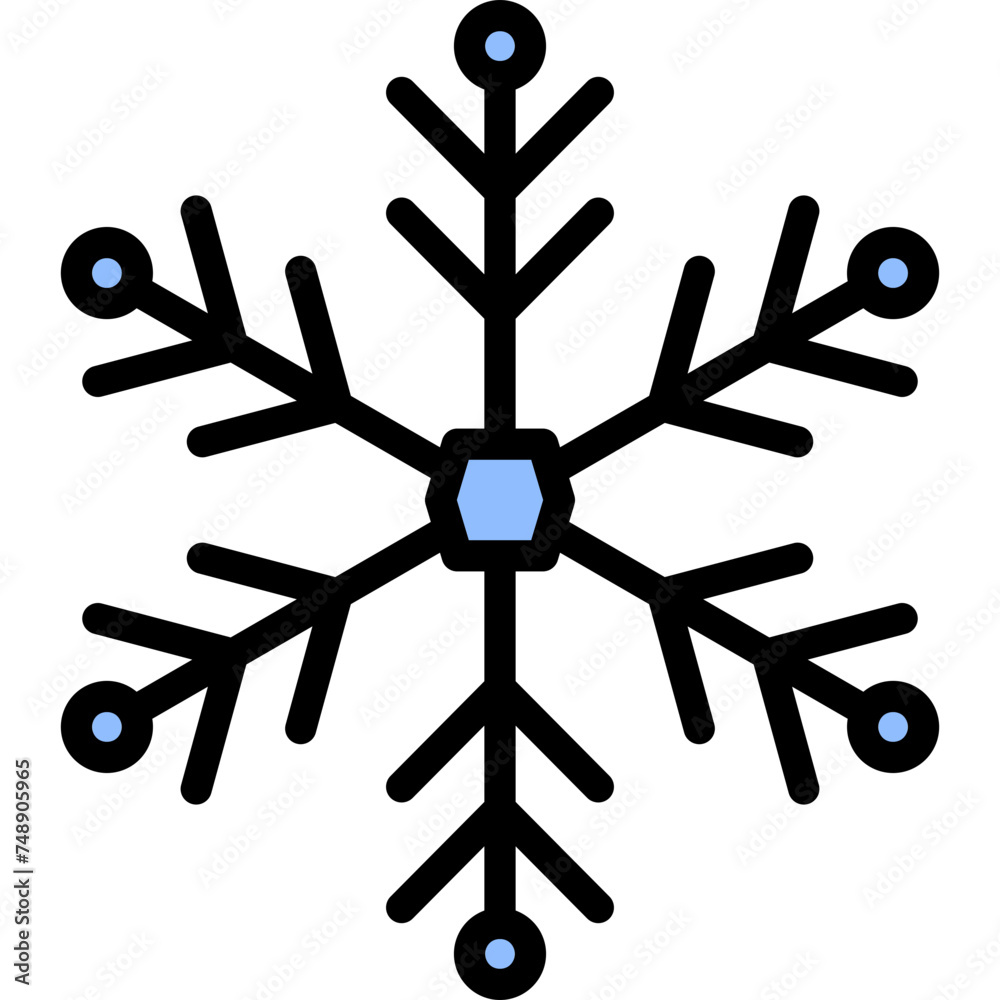 snowflake line filled icon snowflake line filled icon