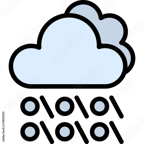 Hail Vector Line Filled Icon