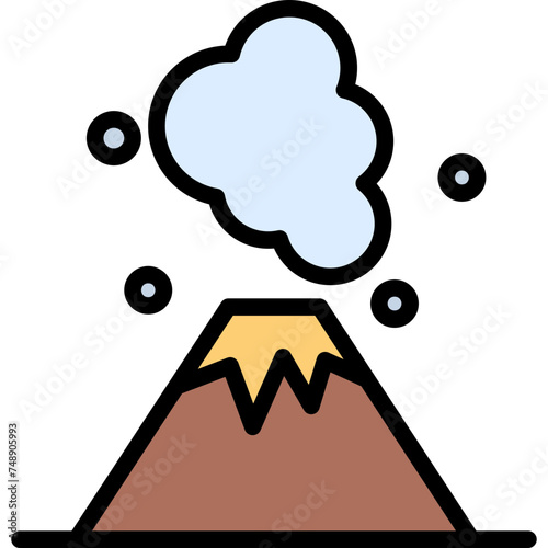 Eruption Vector Line Filled Icon