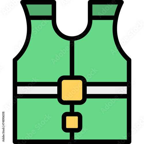 High visibility vest Vector Line Filled Icon