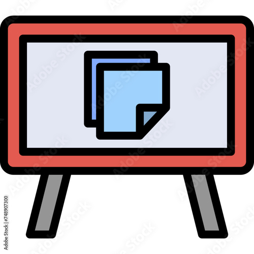 Board Vector Line Filled Icon