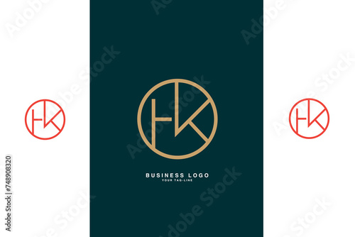 HK, KH, H, K, Abstract Letters Logo Monogram