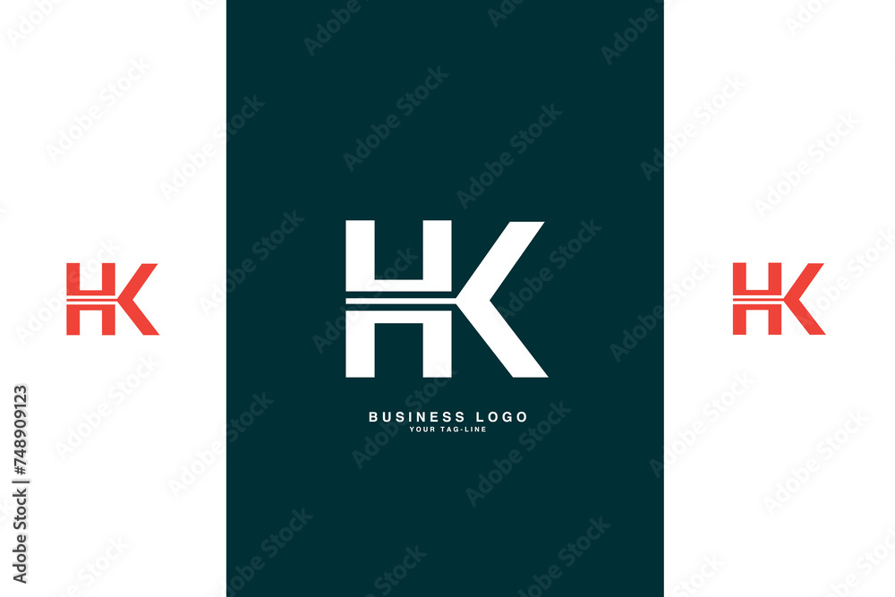 HK, KH, H, K, Abstract Letters Logo Monogram HK, KH, H, K, Abstract Letters Logo Monogram