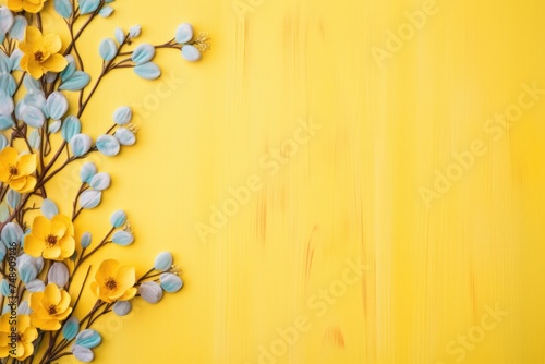 Kolor żółty kwitnie na rocznika drewnianym tle, rabatowy projekt. ton kolorów vintage - koncepcja kwiat tło wiosna lub lato