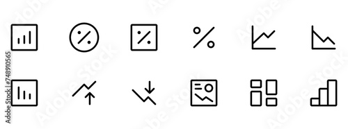 Big data analytics and business intelligence graph icons.