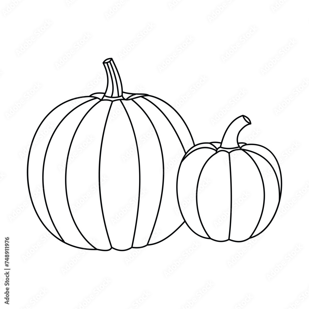 Pumpking single continuous one line out line vector art drawing and tattoo design Pumpking single continuous one line out line vector art drawing and tattoo design