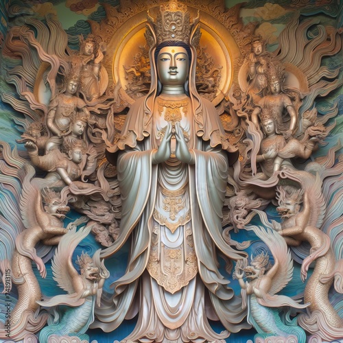 Guan Yin Buddha Statue: The Goddess of Mercy photo