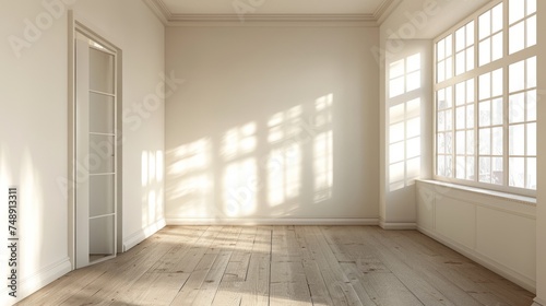 An empty room interior background with cozy ambience  providing an ideal space for relaxation