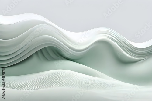 Waves like soft green dusty fabric background