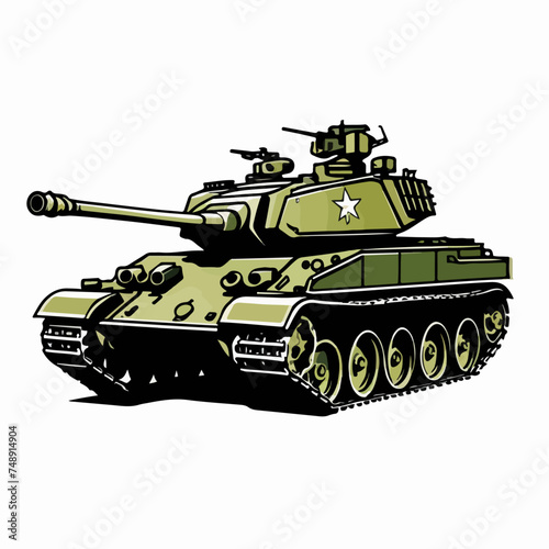 Vector de un tanque de guerra