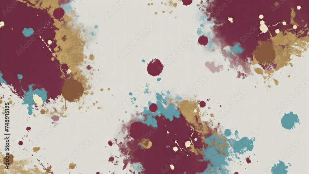 Maroon Teal Gold and White Hazy paint splatter pastel background Maroon Teal Gold and White Hazy paint splatter pastel background