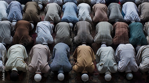 Muslims pray in the mosque. Ramadan Feast celebrations