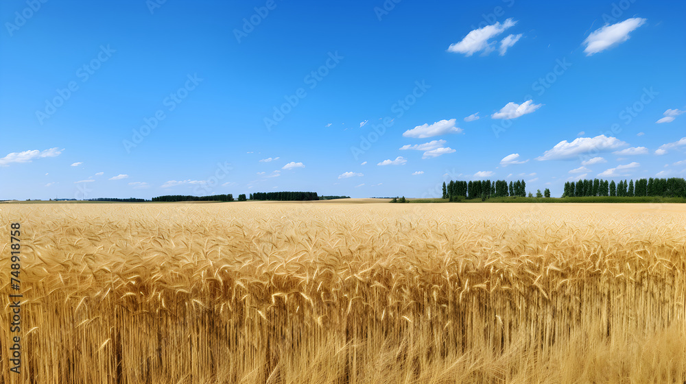 Golden Wheat Field: A Portrait of Prosperity and Agronomy