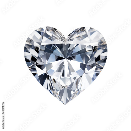 isolated diamond in heart shape 