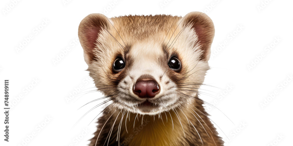 ferret face shot isolated on transparent background ferret face shot isolated on transparent background