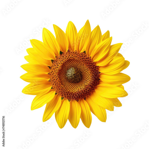 sunflower flower isolated on white transparent background