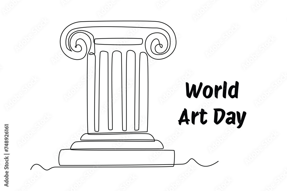 One single line draw of museum icon. banner and icon of att day. World art day event. Continuous line art vector illustration. Simple line. One single line draw of museum icon. banner and icon of att day. World art day event. Continuous line art vector illustration. Simple line.