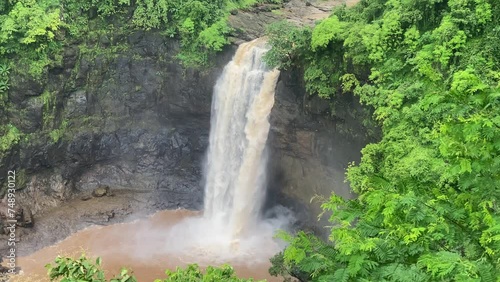 Dabhosa, a perennial water near Jawhar in Maharashtra, India is one of the highest waterfalls near Mumbai photo