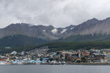 View of city Ushuaia from the boat 