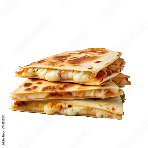 Quesadillas isolated on transparent background