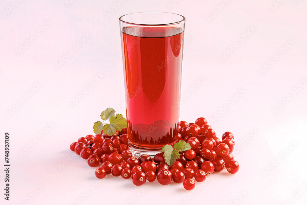 Glass of Cranberry Juice. Glass of Cranberry Juice.