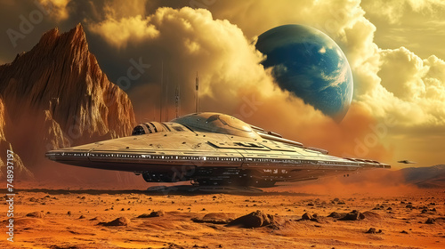 Alien spaceship on another ...