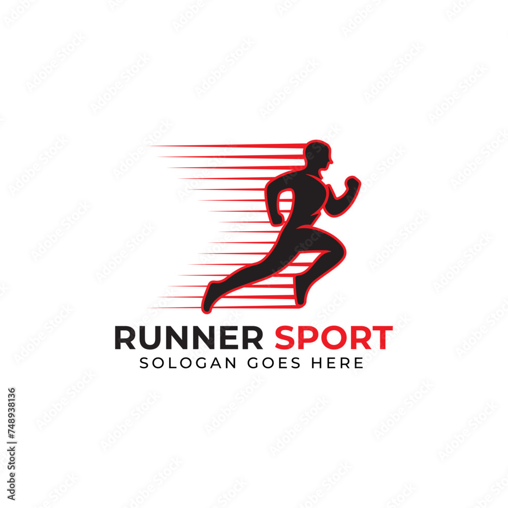 running athlete logo design, sprint or track runner concept, vector illustration running athlete logo design, sprint or track runner concept, vector illustration