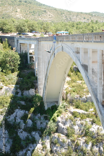 Bungeejumping in the Verdon region, France photo