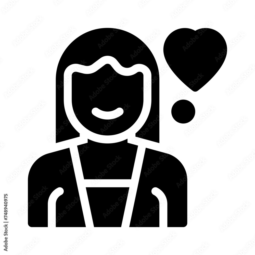 girl glyph icon