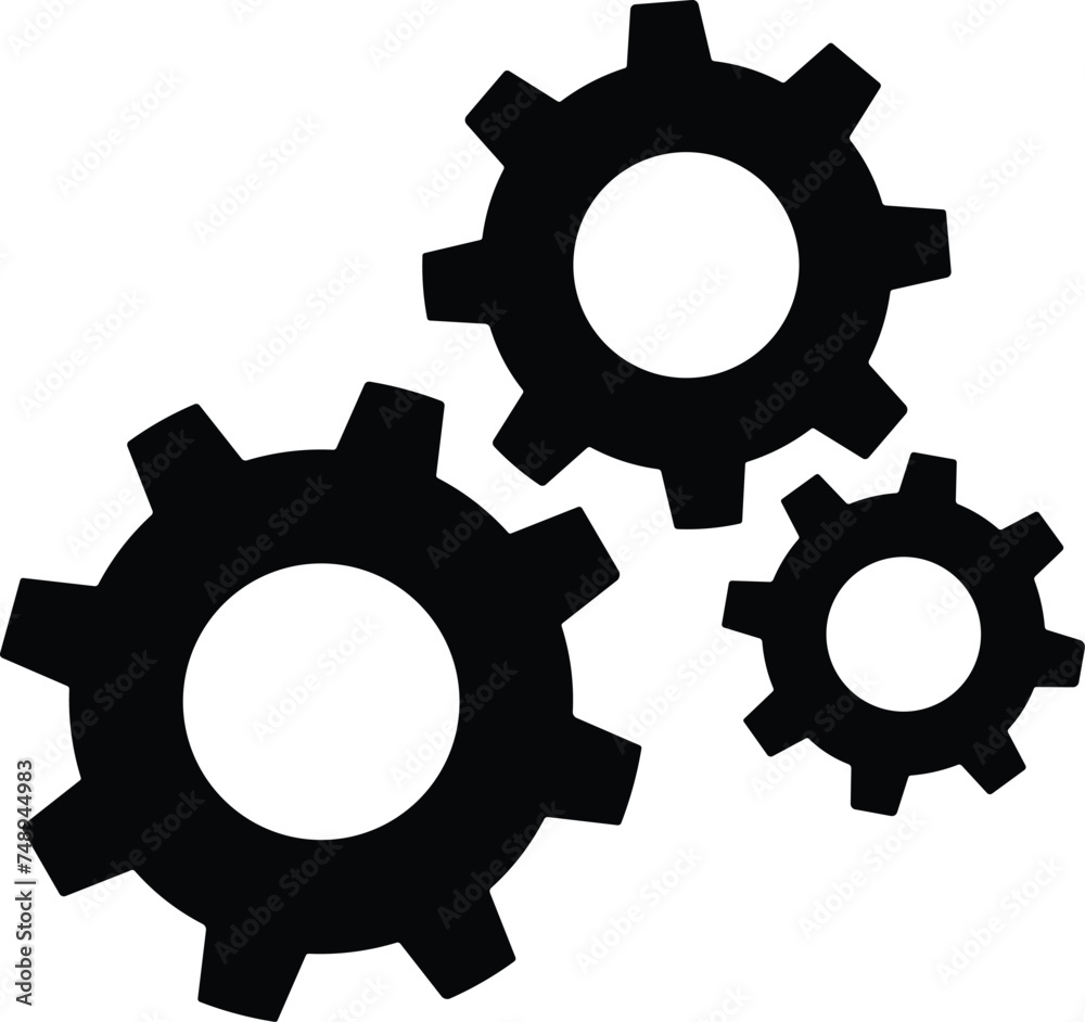 Setting gear icon. Cogwheel. Gear design. Tool, Cog,