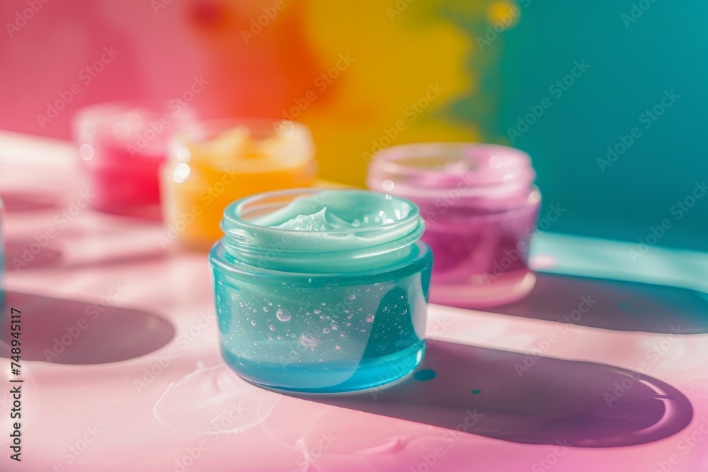 Face Skin care products skin care cream. Skincare beauty cosmetic products: lip balm, Liquid highlighter lotion, skincare Setting powder eye gel, Attractive serum and microdermabrasion jar pot Face Skin care products skin care cream. Skincare beauty cosmetic products: lip balm, Liquid highlighter lotion, skincare Setting powder eye gel, Attractive serum and microdermabrasion jar pot