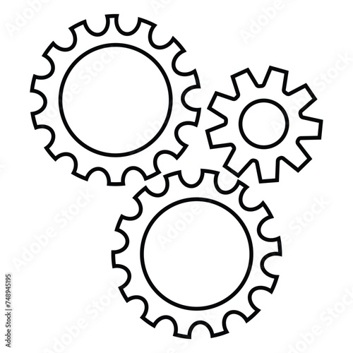 Settings, icon set Gear symbol Containing options, configuration, preferences, adjustments, operation, gear, control panel, equalizer, management, optimization and productivity icons. Solid icon 19