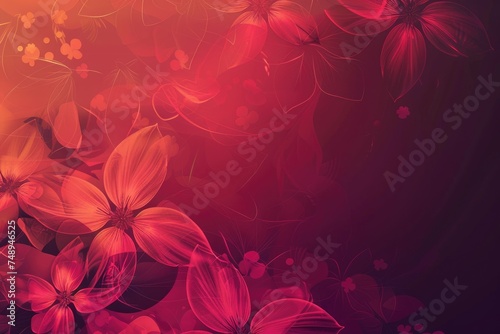 Luxurious  wallpaper. Banner with flowers. Watercolor pink, blue, lilac spots on a color background. Shiny flowers and twigs.
