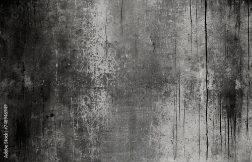 grunge background with Dark horror abstract vintage old black and white background. with stains damaged gradient template. Light spot. Matte, shining. Brushed, rough, grainy, grungy surface for produc