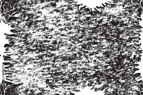 Fototapeta Naklejka Na Ścianę i Meble -  destressed and grunge black texture on white background, vector image background texture
